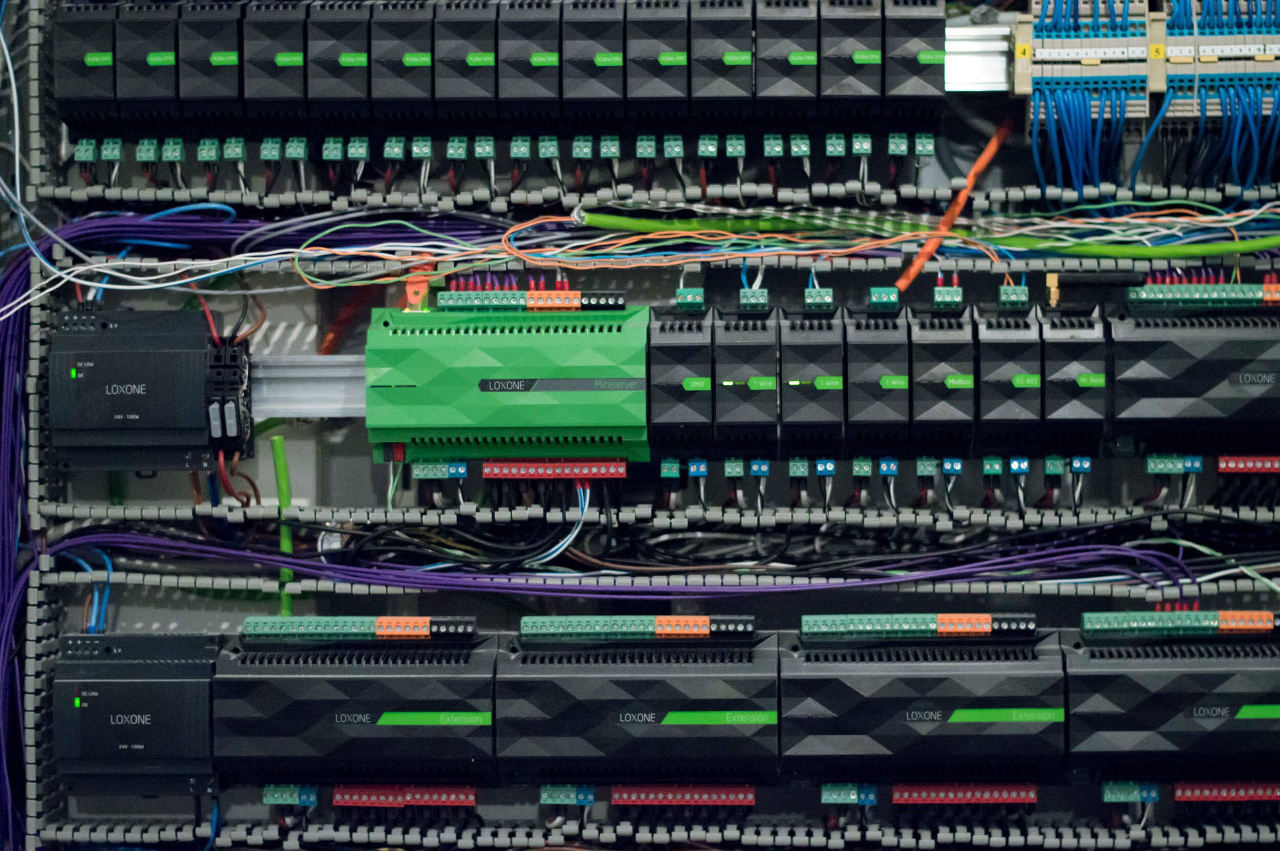 Loxone rozvaděč pro chytrou budovu